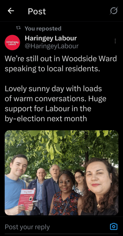 Tweet by @HaringeyLabour